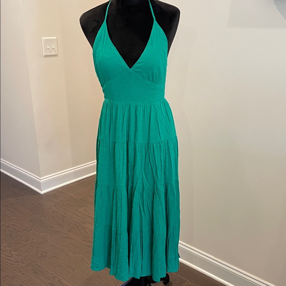 Francesca's Collections Strapless Green Dress